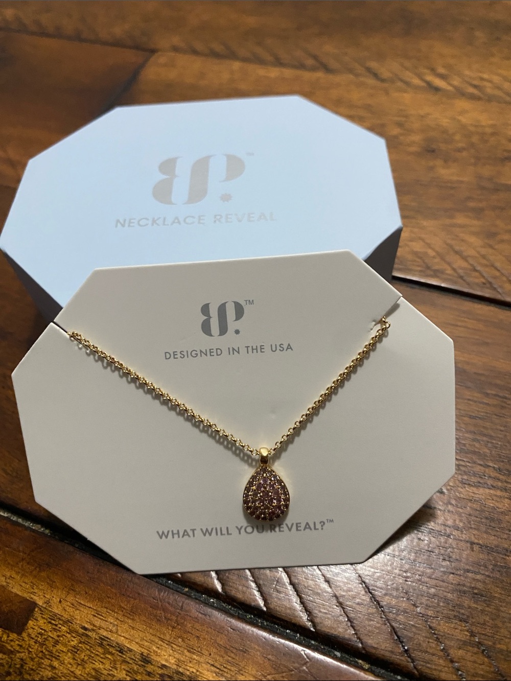 Bomb Party OG Originals Necklace - Lab Created Pink Sapphire - Gold Plating